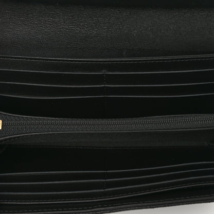 Chanel Caviar Quilted Filigree Large Gusset Flap Wallet Black 5 of 8