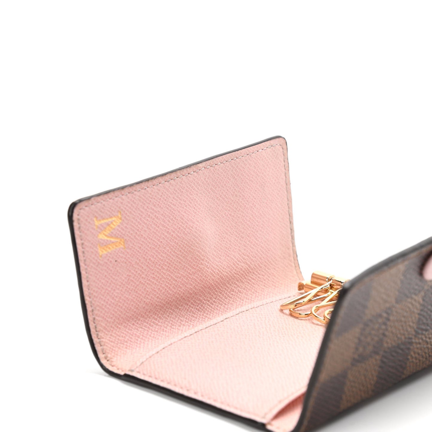 Damier Ebene Multicles 6 Key Holder Rose Ballerine