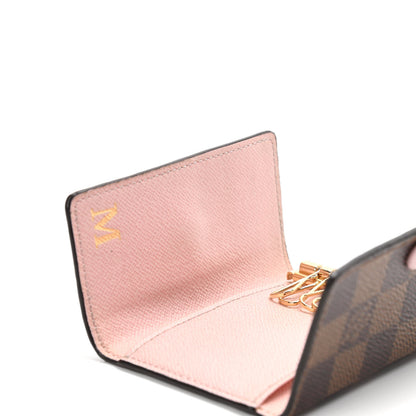 Louis Vuitton Damier Ebene Multicles 6 Key Holder Rose Ballerine 10 of 11