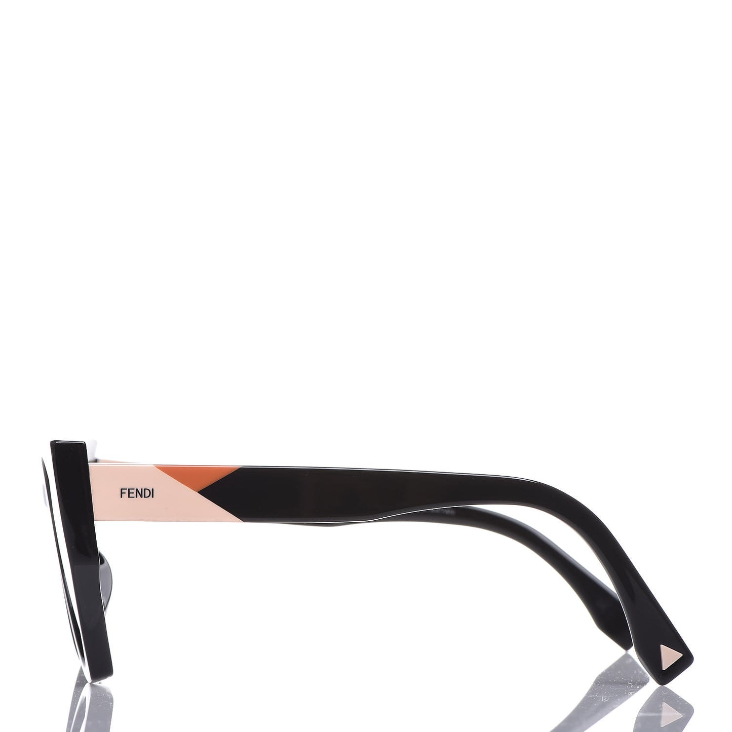 Acetate Facets Oversized Cat Eye Sunglasses FF 0151/S Black