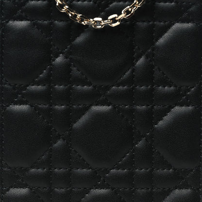 Christian Dior Lambskin Cannage Lady Dior Phone Holder Black 8 of 10