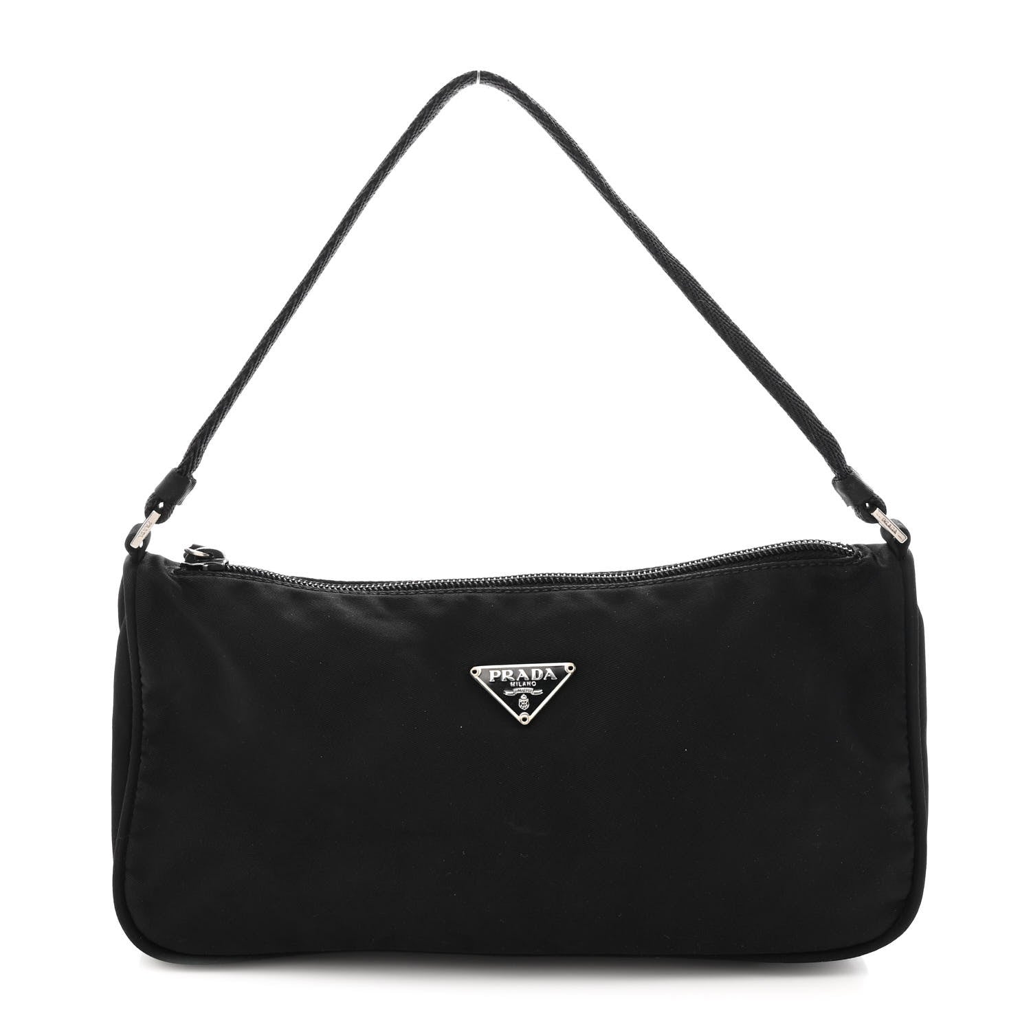 Prada Tessuto Nylon Pochette Bag Black 1 of 10