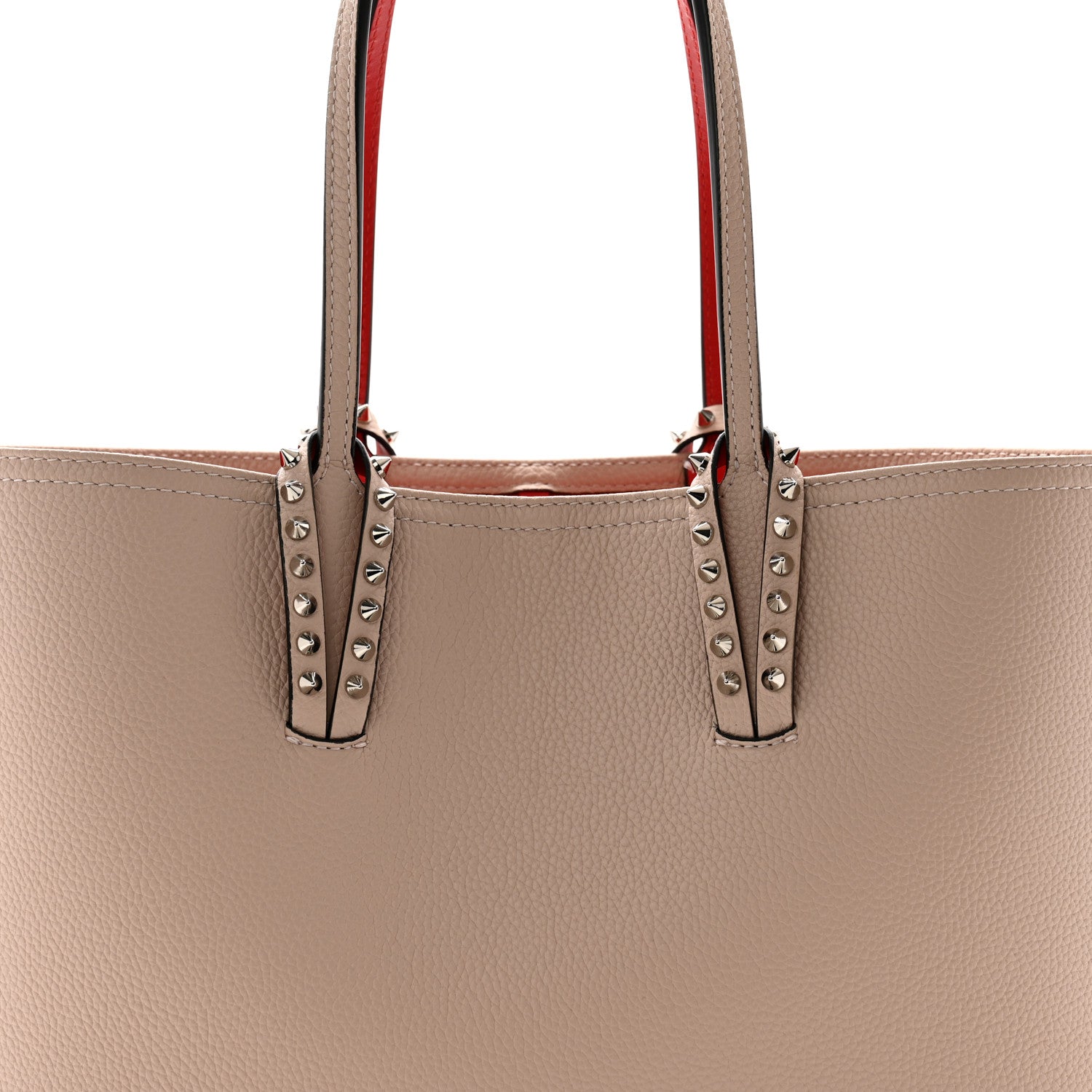 Christian Louboutin Calfskin Spikes Small East West Cabata Tote Ballerina Ballerina 9 of 11