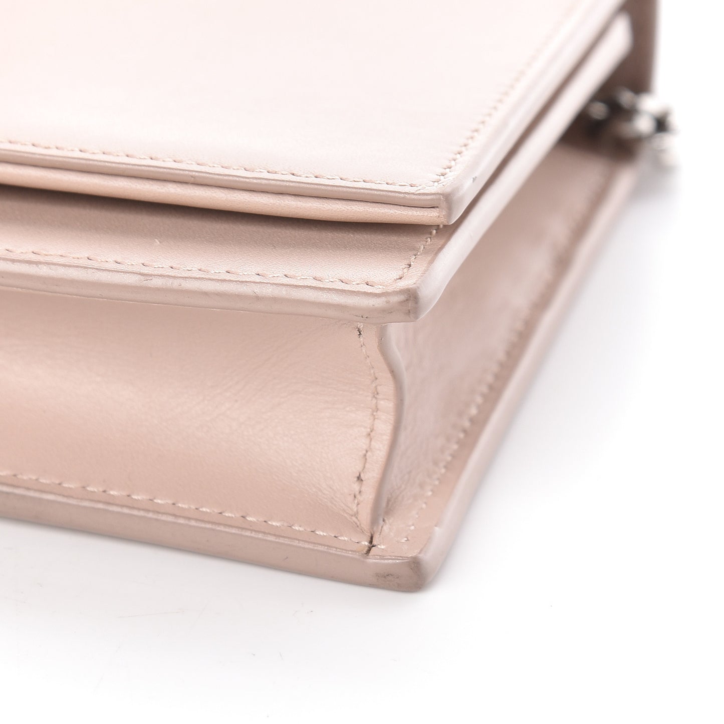 Smooth Calfskin Classic Monogram Kate Tassel Chain Wallet Marble Pink