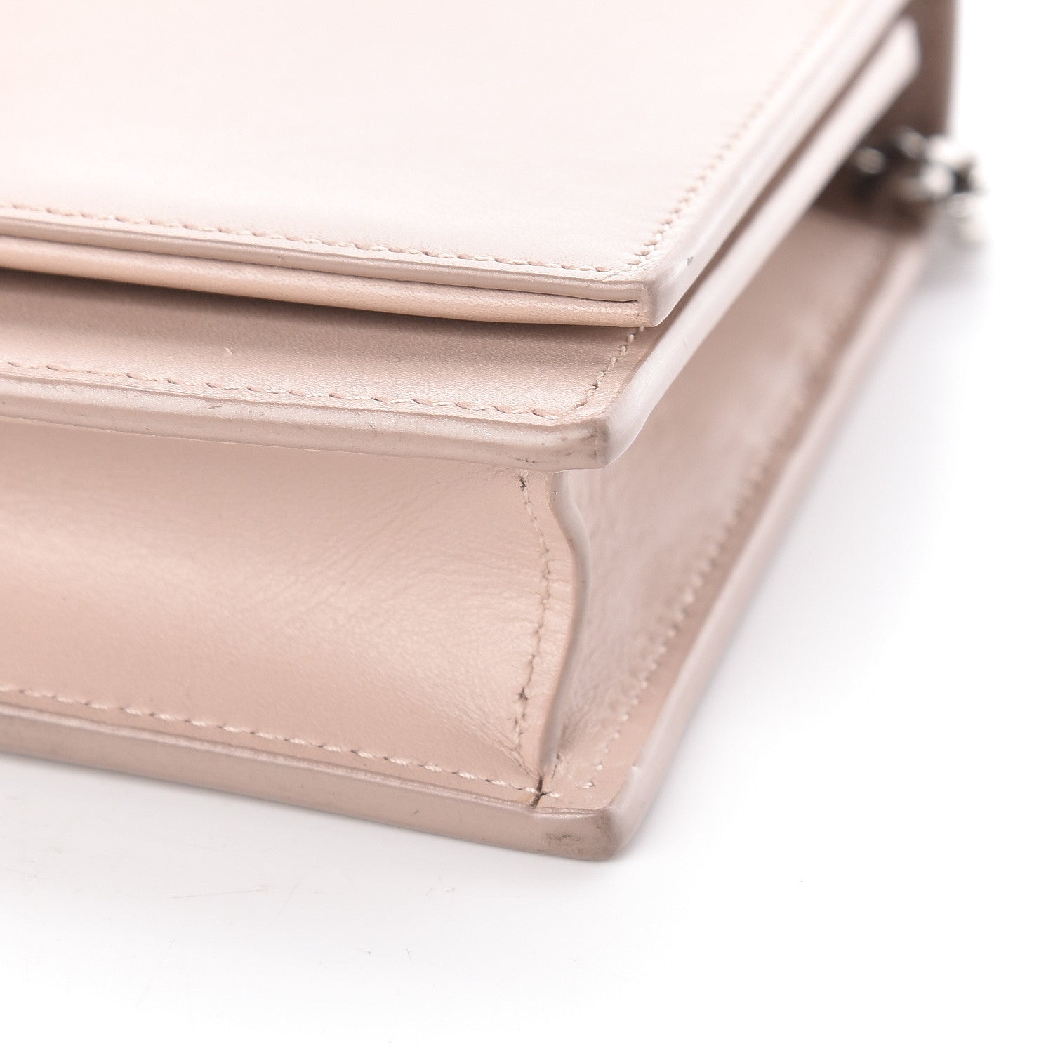 Saint Laurent Smooth Calfskin Classic Monogram Kate Tassel Chain Wallet Marble Pink 10 of 10
