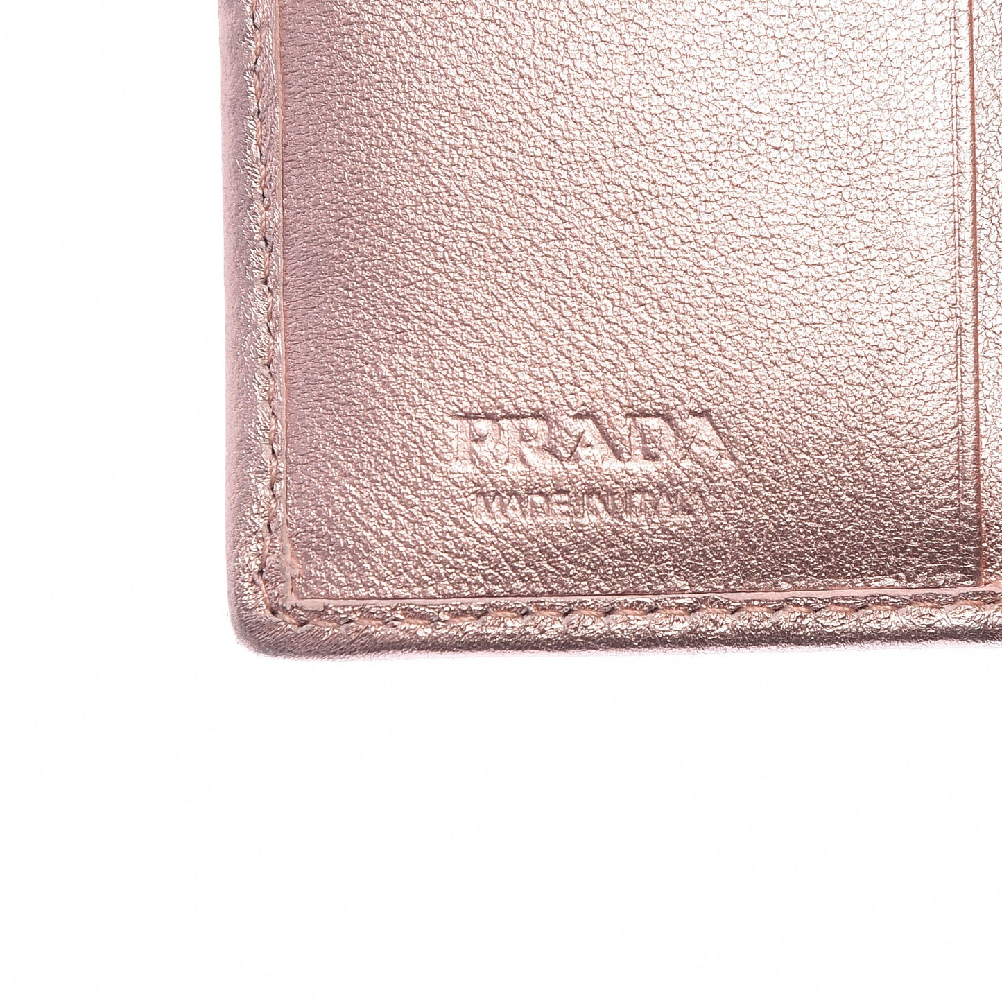 Metallic Nappa Impunture Diagramme Wallet Rosa Mordore