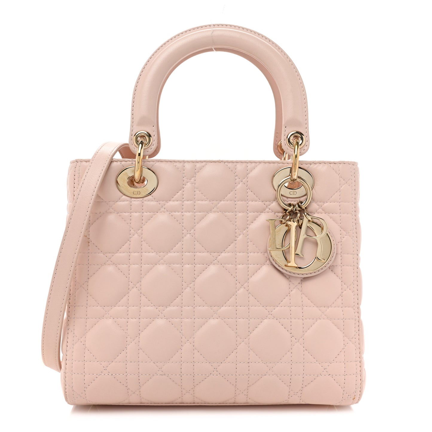 Lambskin Cannage Medium Lady Dior Light Pink