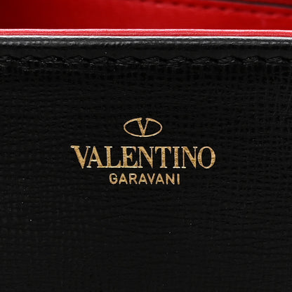 Valentino Garavani Grainy Calfskin Vlogo Stud Sign Shoulder Bag Black 6 of 11