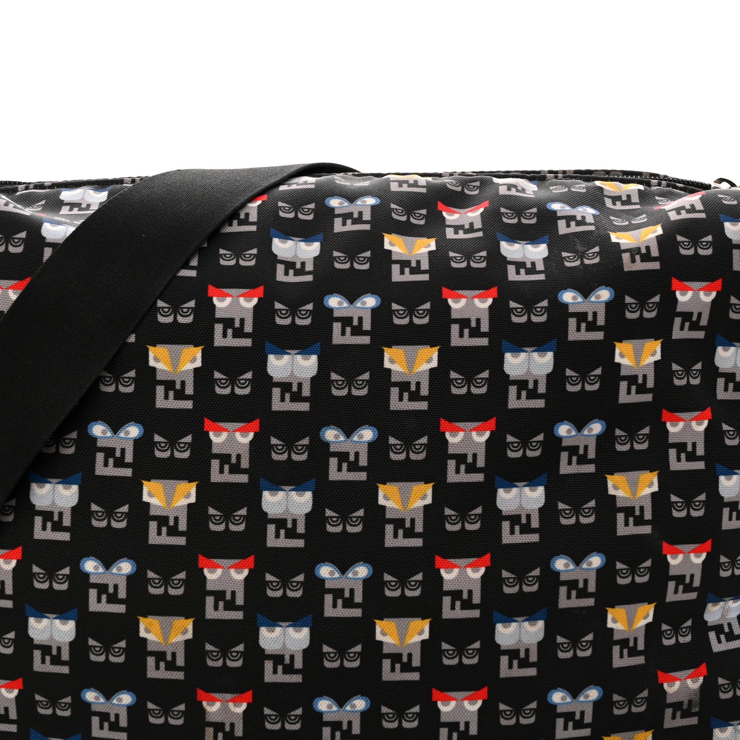 Nylon FF Monster Diaper Bag Black Multicolor