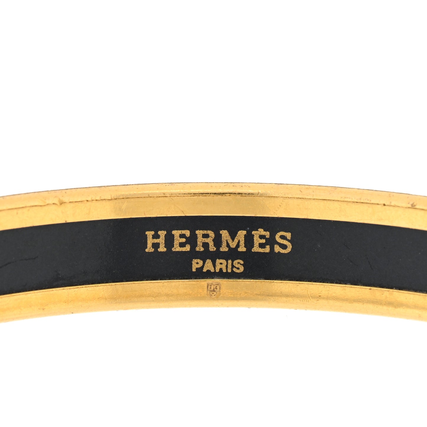Enamel Printed Narrow Caleche Bracelet White