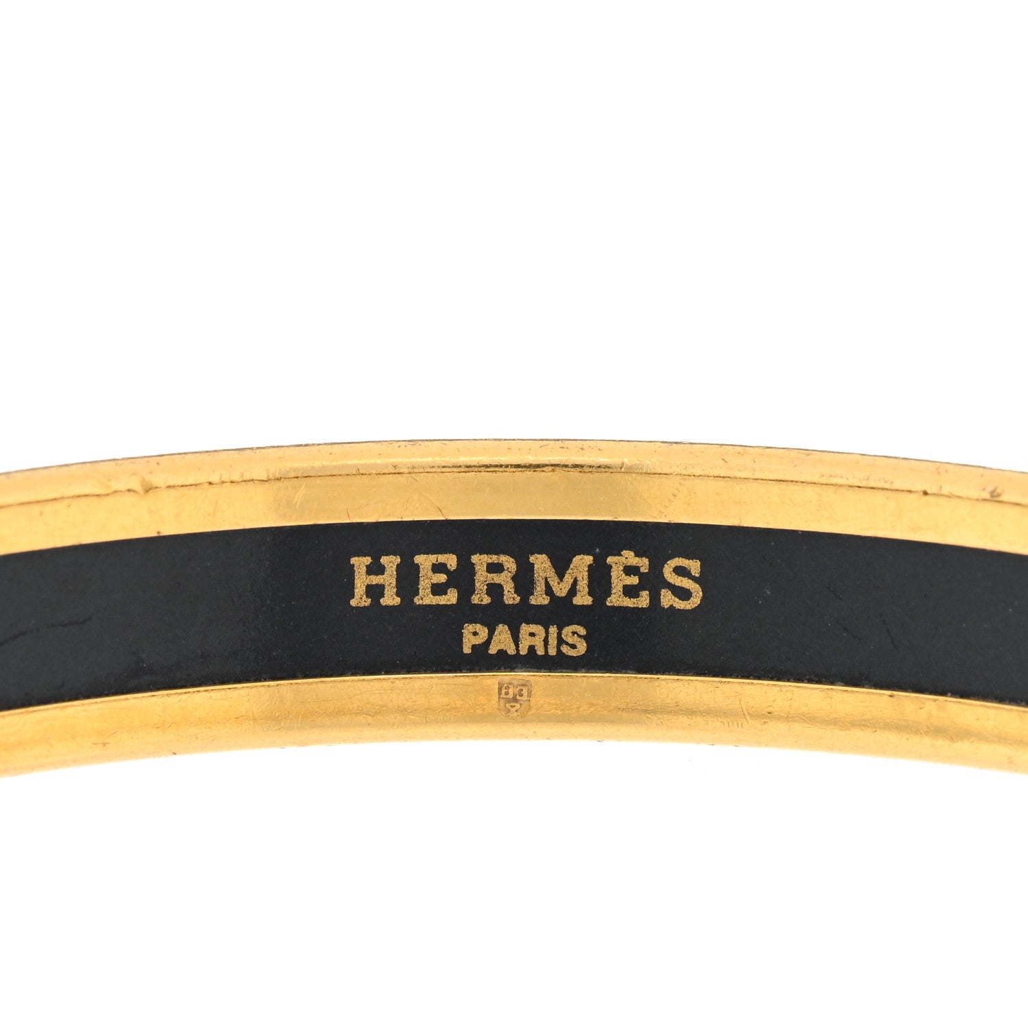 Hermes Enamel Printed Narrow Caleche Bracelet White 3 of 3