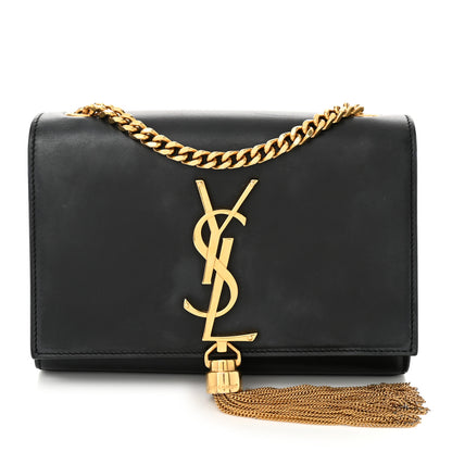 Saint Laurent Smooth Calfskin Small Classic Monogram Kate Tassel Satchel Black 1 of 11