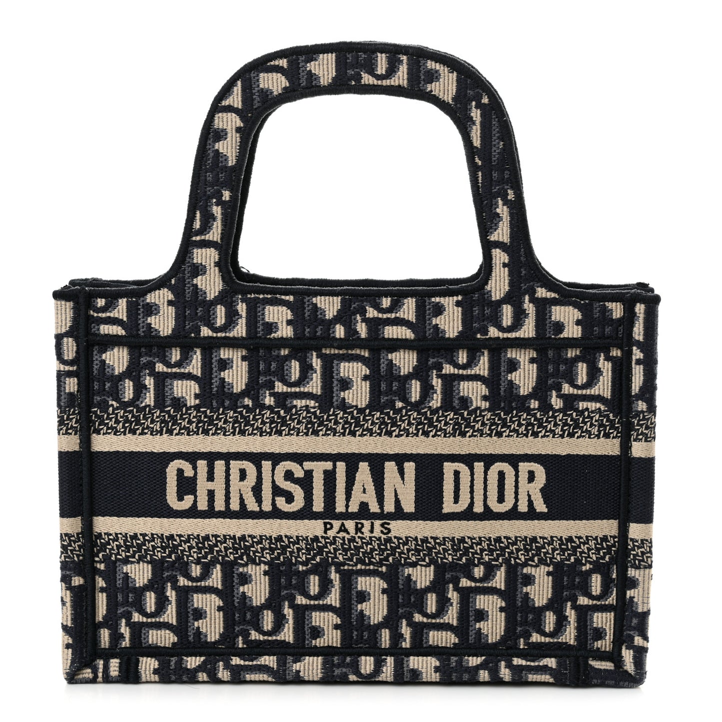 Oblique Mini Book Tote Blue Multicolor