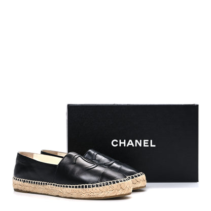 Chanel Lambskin CC Espadrilles 37 Black 11 of 11