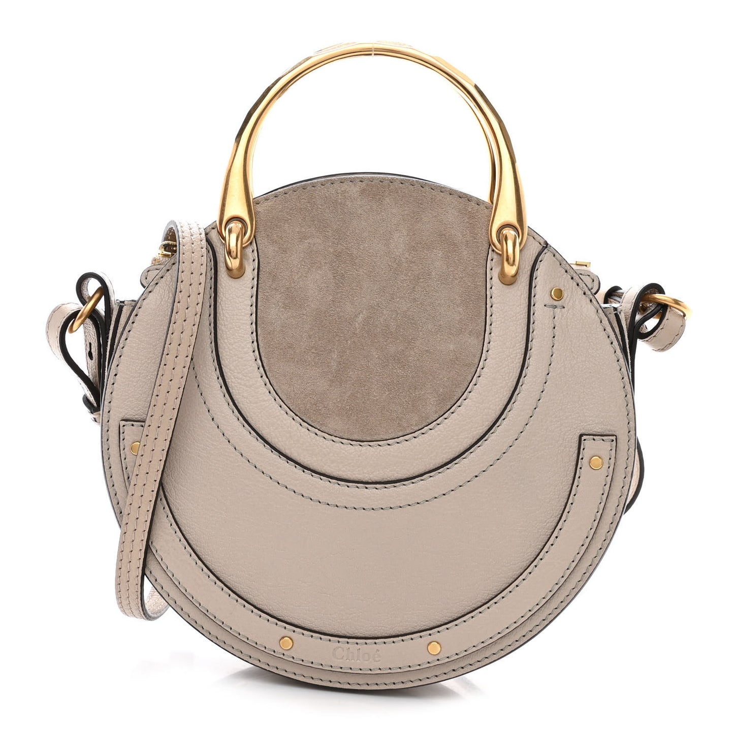 Calfskin Suede Small Pixie Bag Pastel Grey