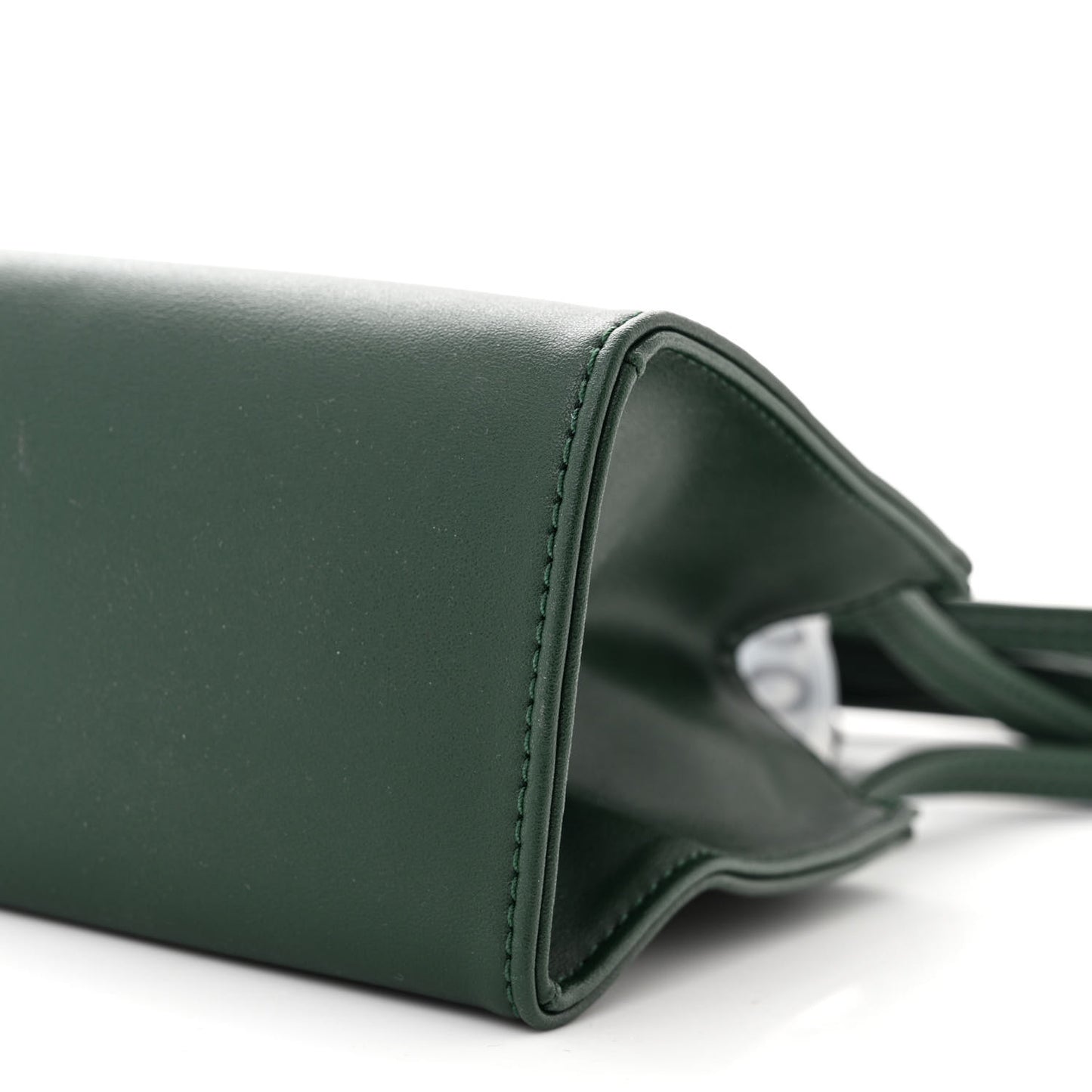 Vegan Leather Small Shopping Bag Dark Olive