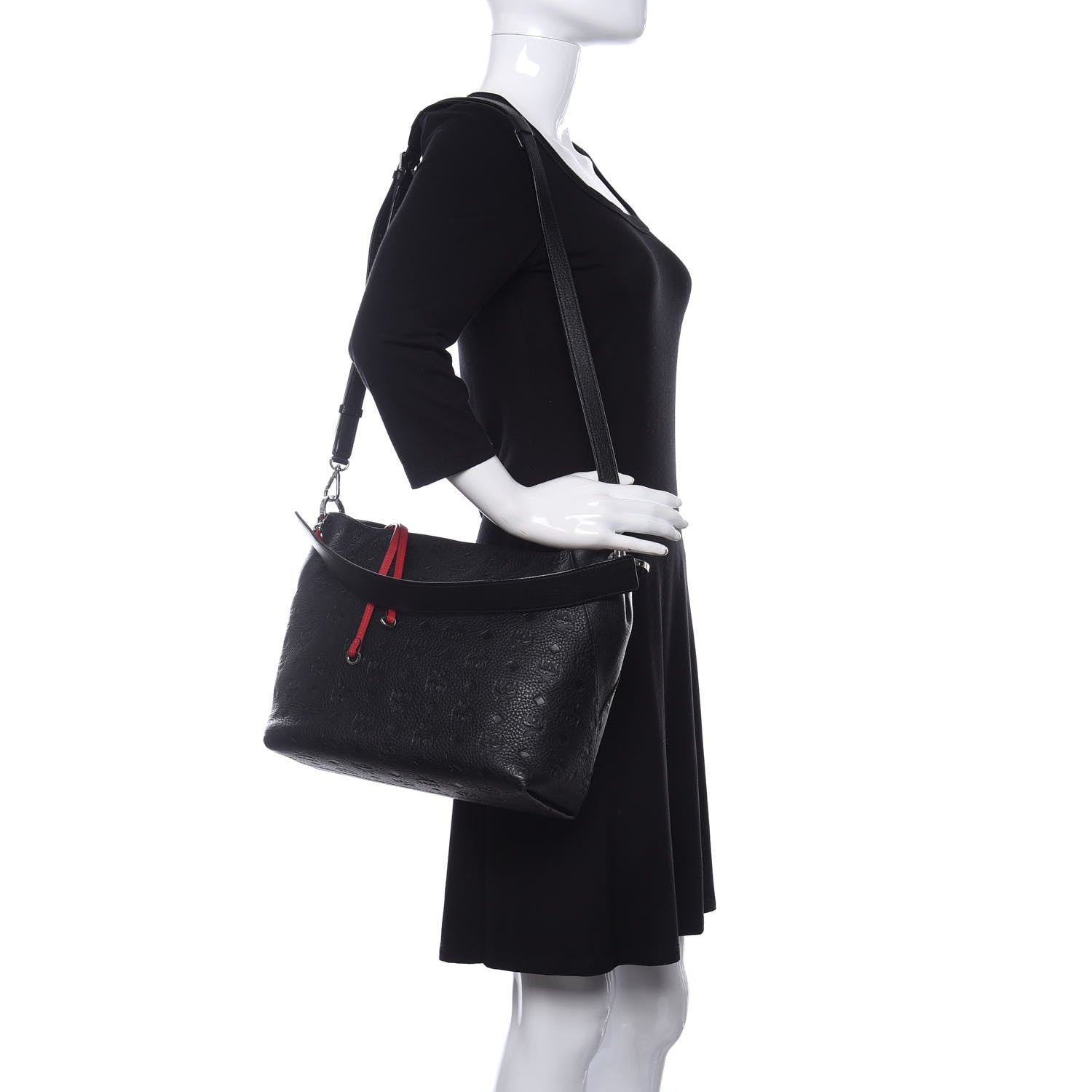 MCM Calfskin Ottomar Medium Klara Hobo Black 2 of 11