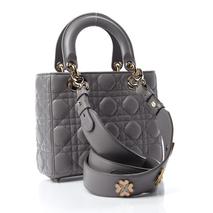 Christian Dior Lambskin Cannage Small Lucky Badges My Lady Dior Gris 3 of 10