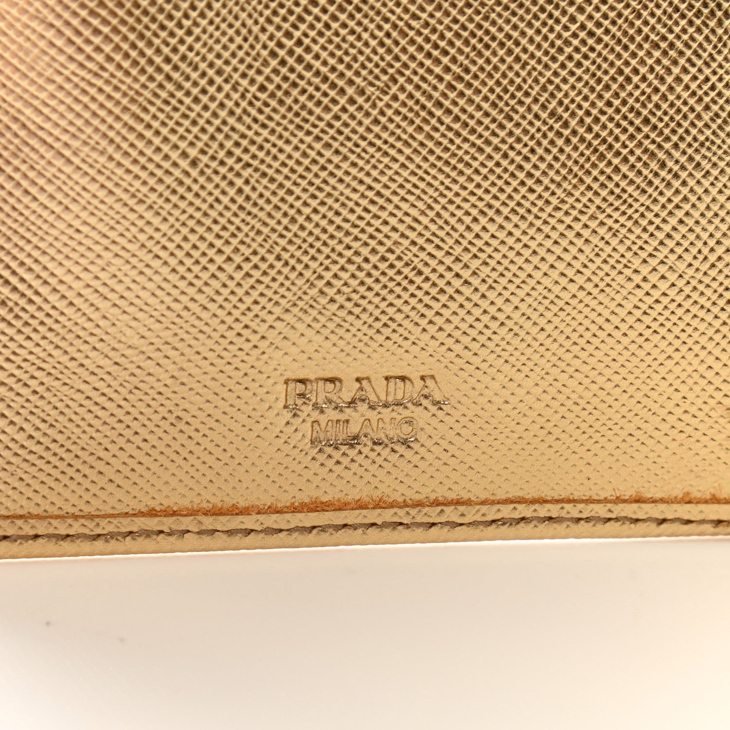 Prada Saffiano Metal Bi-Fold Wallet Platino 6 of 7
