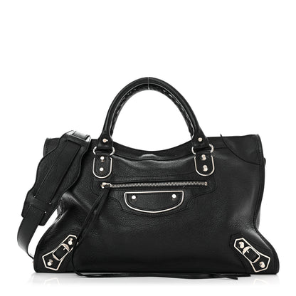 Balenciaga Chevre Silver Metallic Edge Hardware City Black 1 of 10