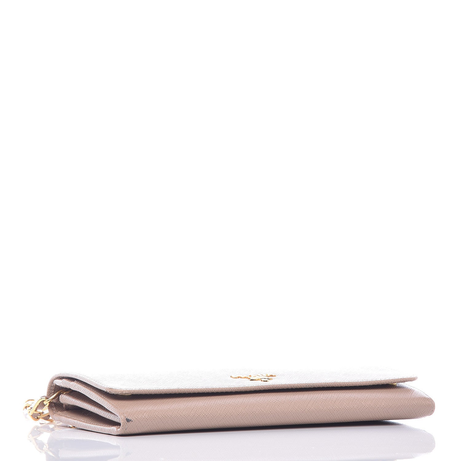 Prada Saffiano Metal Oro Chain Wallet Cammeo 4 of 14