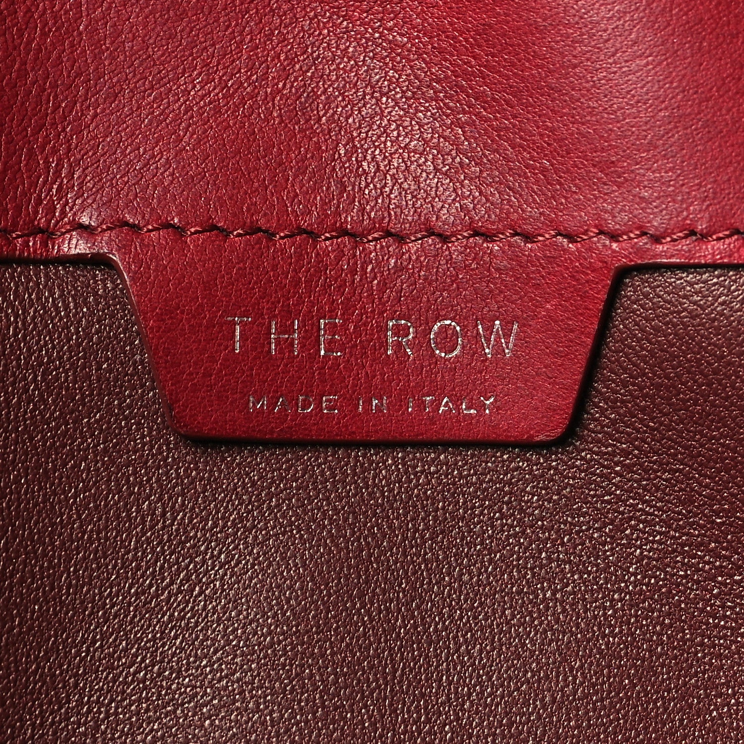 The Row Polished Saddle Calfskin Alexia Bag Amaranto 7 of 11