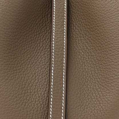 Hermes Taurillon Clemence Picotin Lock 18 PM Etoupe 8 of 11