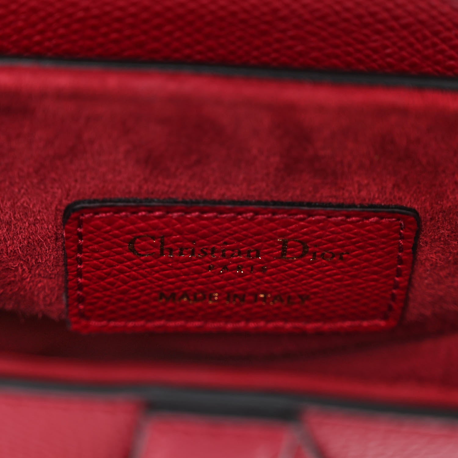 Christian Dior Grained Calfskin Mini Saddle Bag Red 6 of 10
