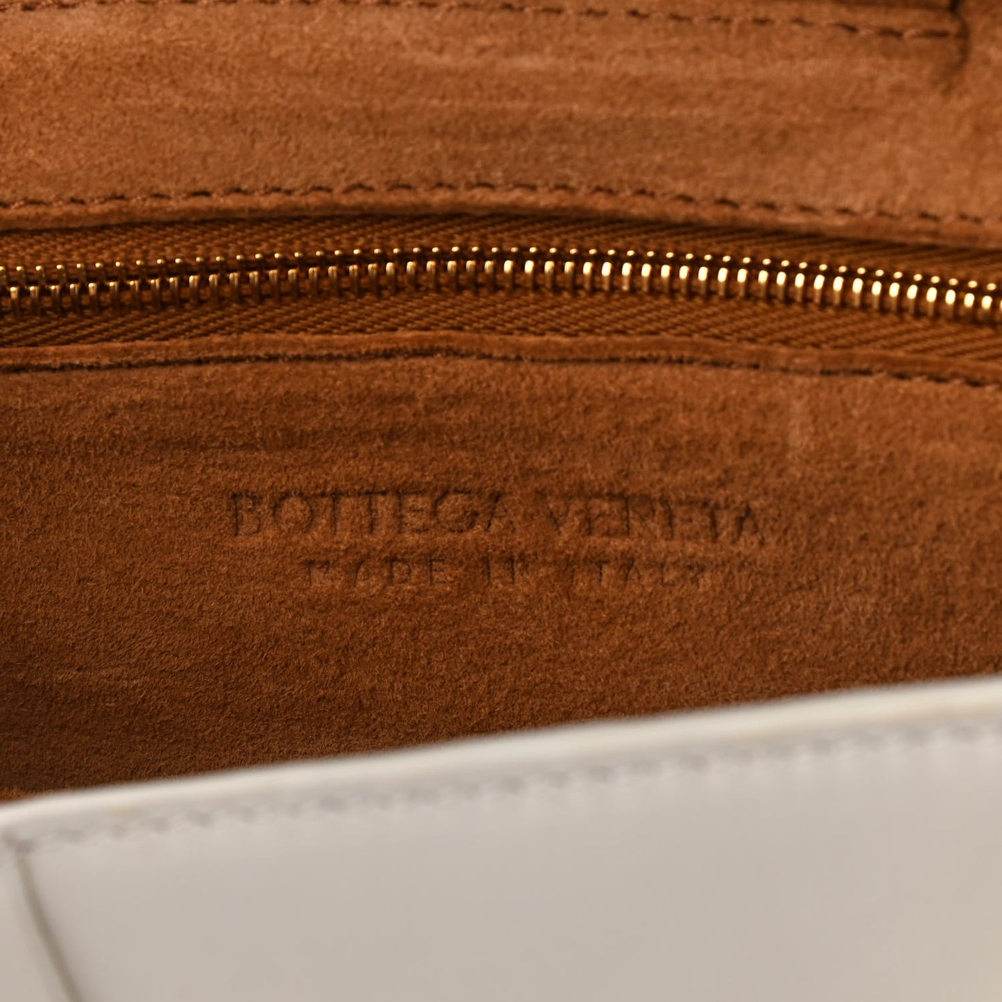 French Calfskin Maxi Intrecciato Small Arco Bianco