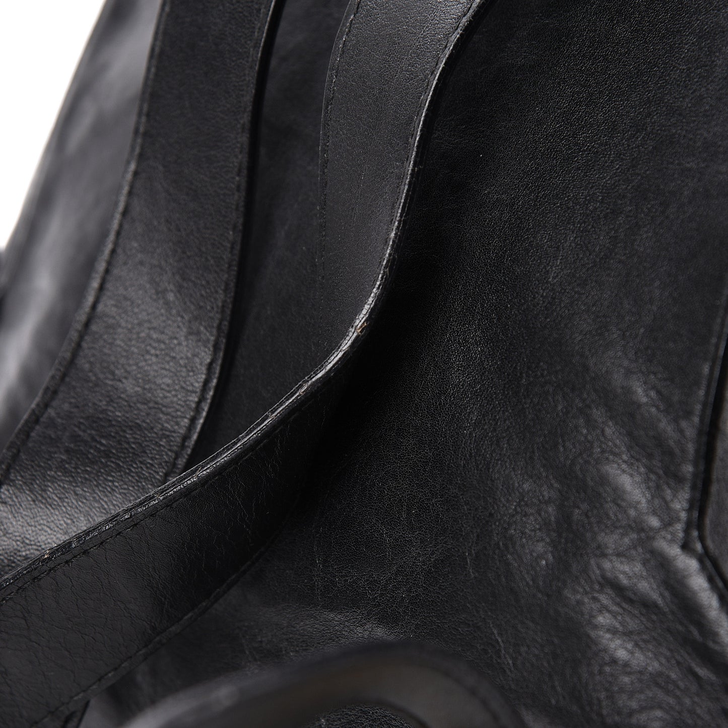 Calfskin Bamboo Backpack Black