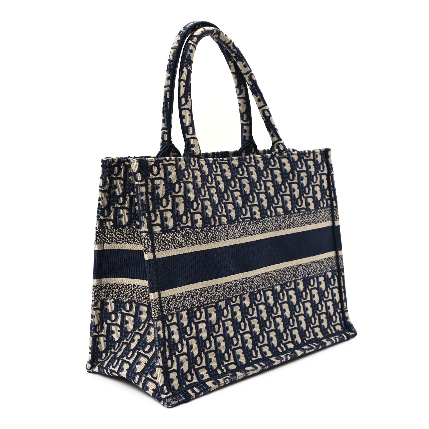Christian Dior Oblique Medium Book Tote Blue Multicolor 3 of 12
