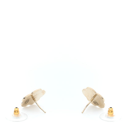 Chanel Pearl CC Camellia Earrings Gold 3 of 5