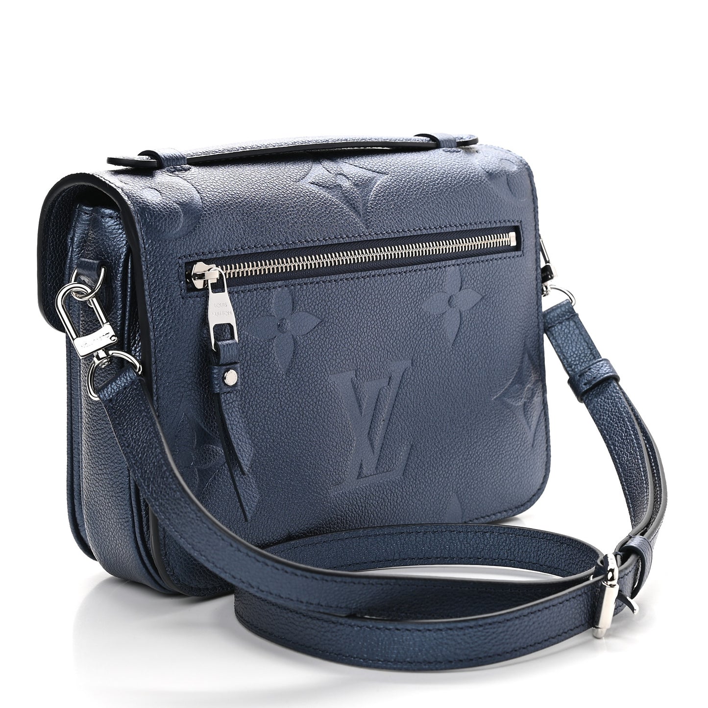 Metallic Empreinte Monogram Giant Pochette Metis Navy Nacre