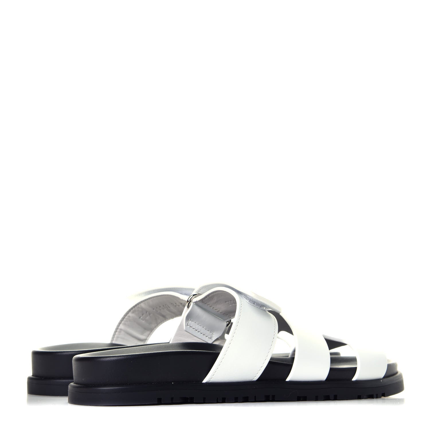 Hermes Calfskin Womens Chypre Sandals 36 White 4 of 9