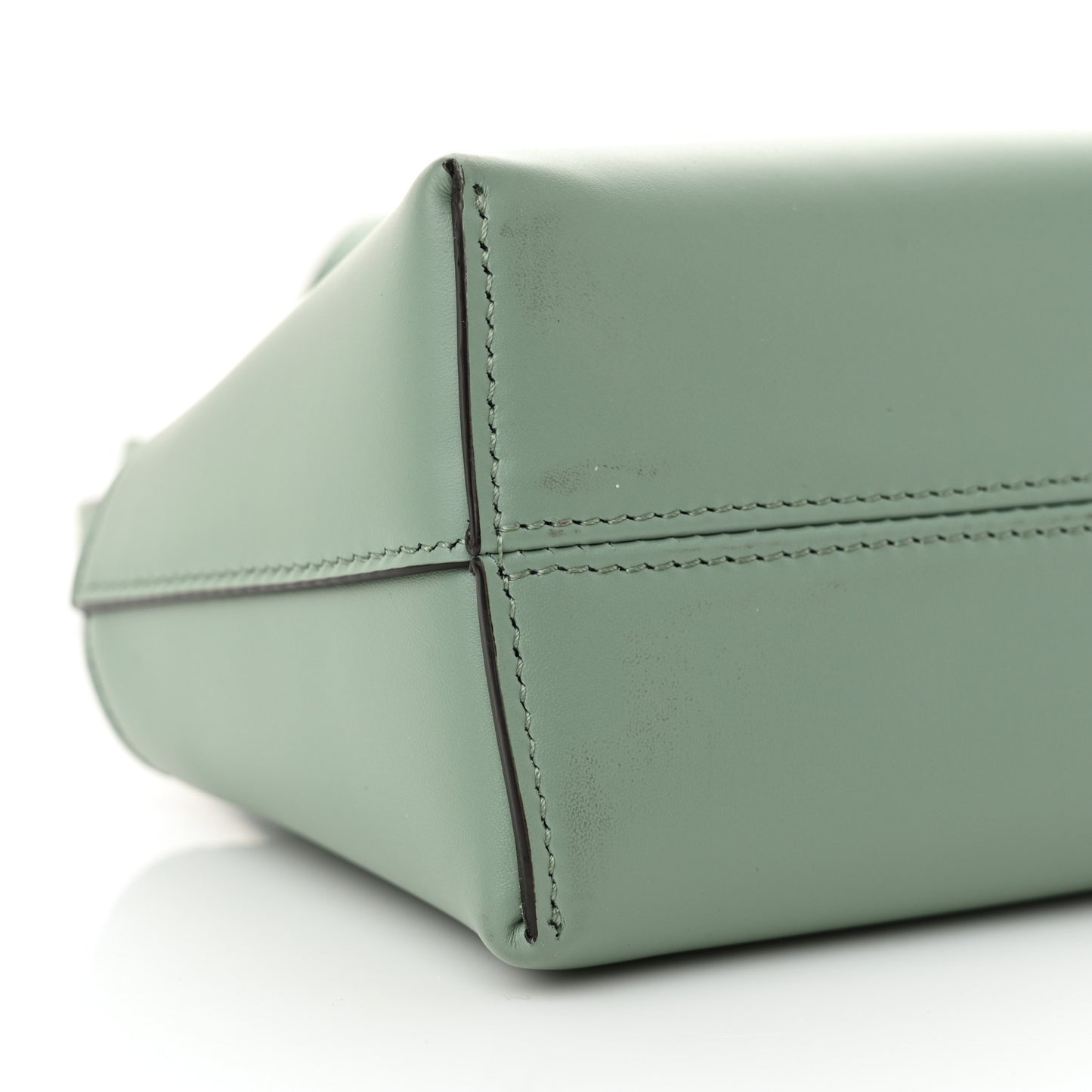 Vitello King Plexiglass Logo Embossed Mini By The Way Top Handle Boston Bag Menta