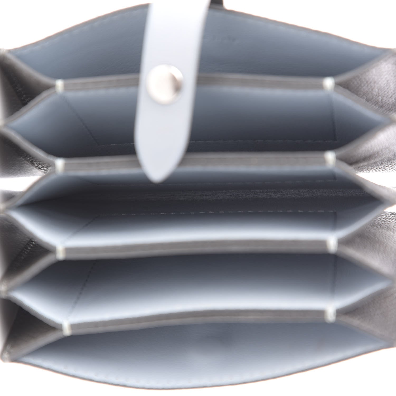 Celine Grained Shiny Calfskin Accordion Card Holder Grey 5 of 6