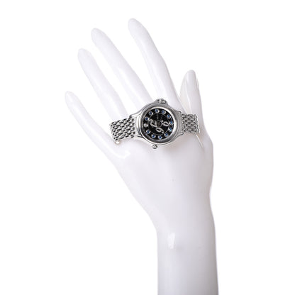 Fendi Stainless Steel Diamond Pave Topaz 33mm Crazy Carats Quartz Watch Black 2 of 10