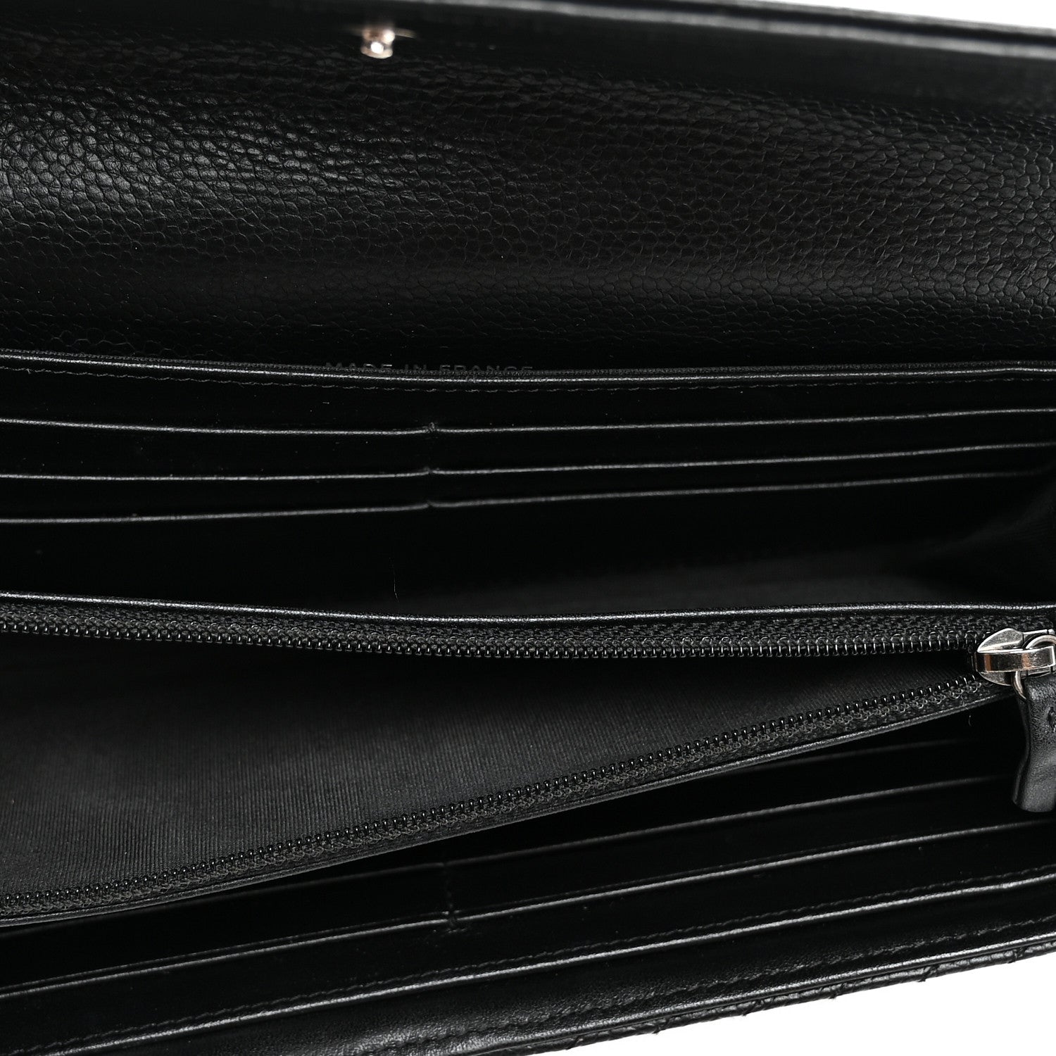 Chanel Caviar Chevron Quilted Boy Flap Wallet Black 5 of 8