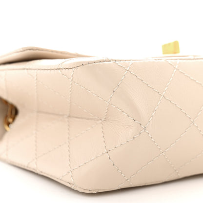 Chanel Aged Calfskin Quilted 2.55 Reissue Mini Flap Ecru 9 of 11
