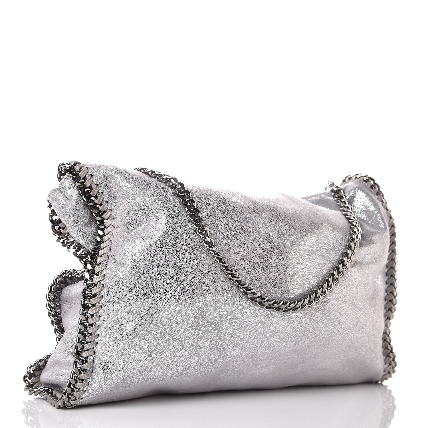 Stella McCartney Shaggy Deer Falabella Fold Over Tote Grey 3 of 10