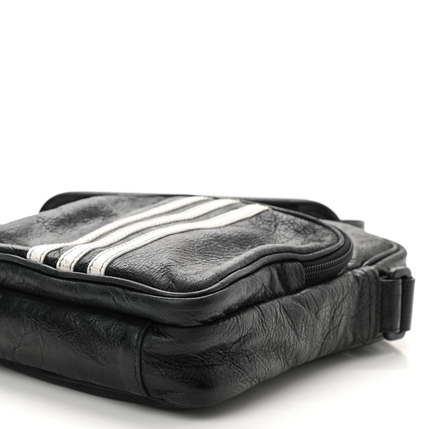 X ADIDAS Agneau Arena Trefoil Logo Messenger Bag Black White