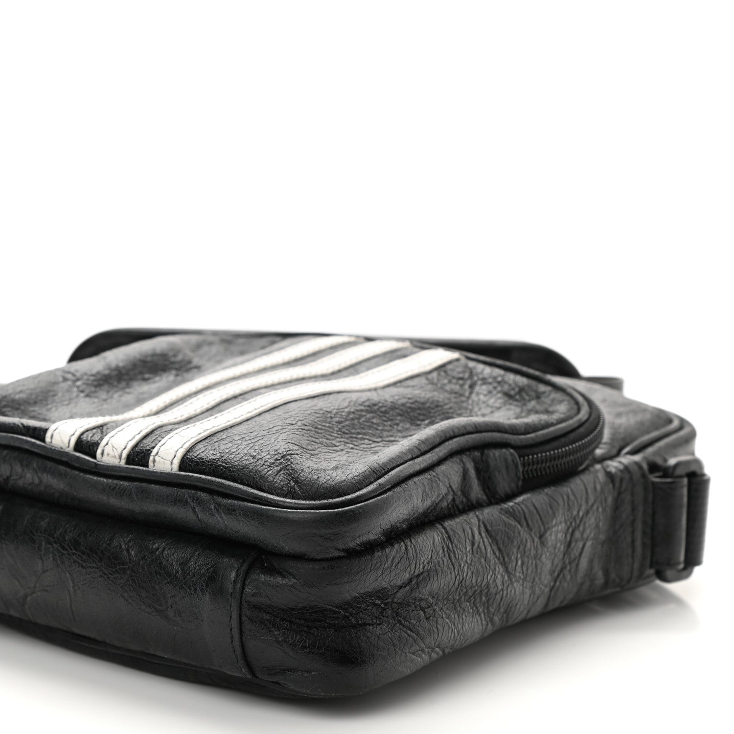 Balenciaga X ADIDAS Agneau Arena Trefoil Logo Messenger Bag Black White 8 of 8