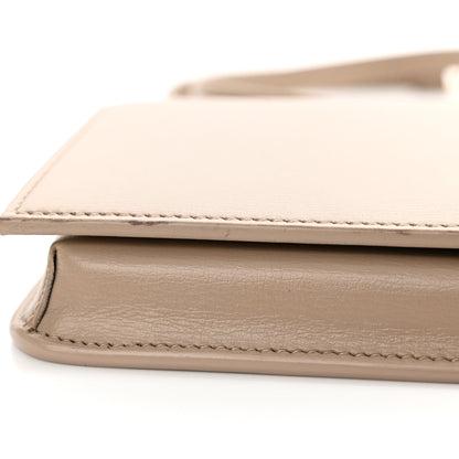 Saint Laurent Smooth Calfskin Monogram Phone Holder Crossbody Dark Beige 11 of 13