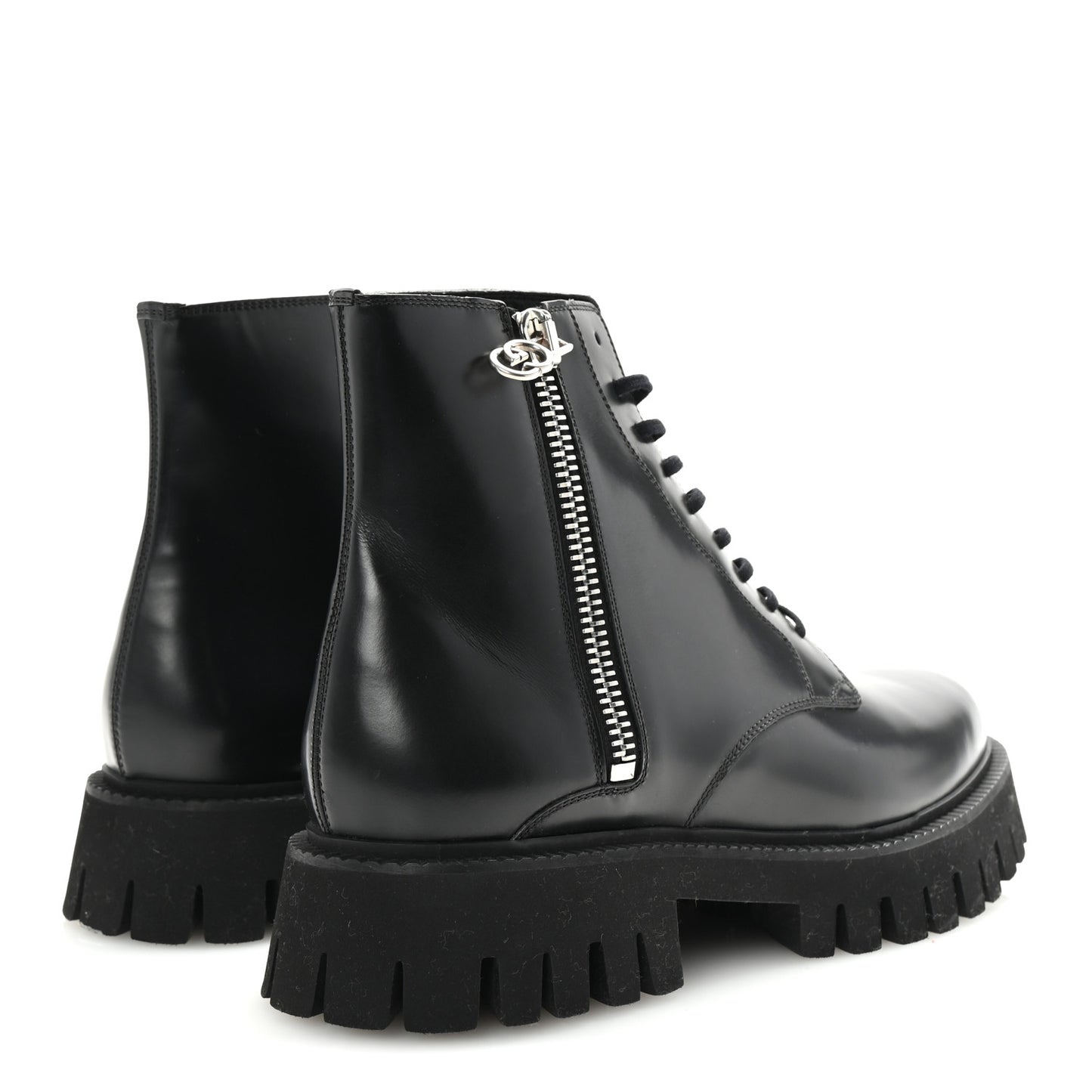 Calfskin Mens Novo Lug Sole Ankle Boots 9.5 Black