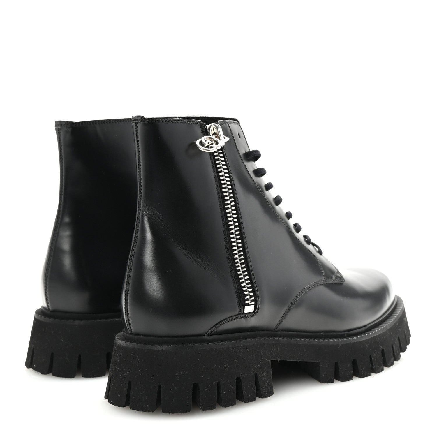 Gucci Calfskin Mens Novo Lug Sole Ankle Boots 9.5 Black 5 of 9