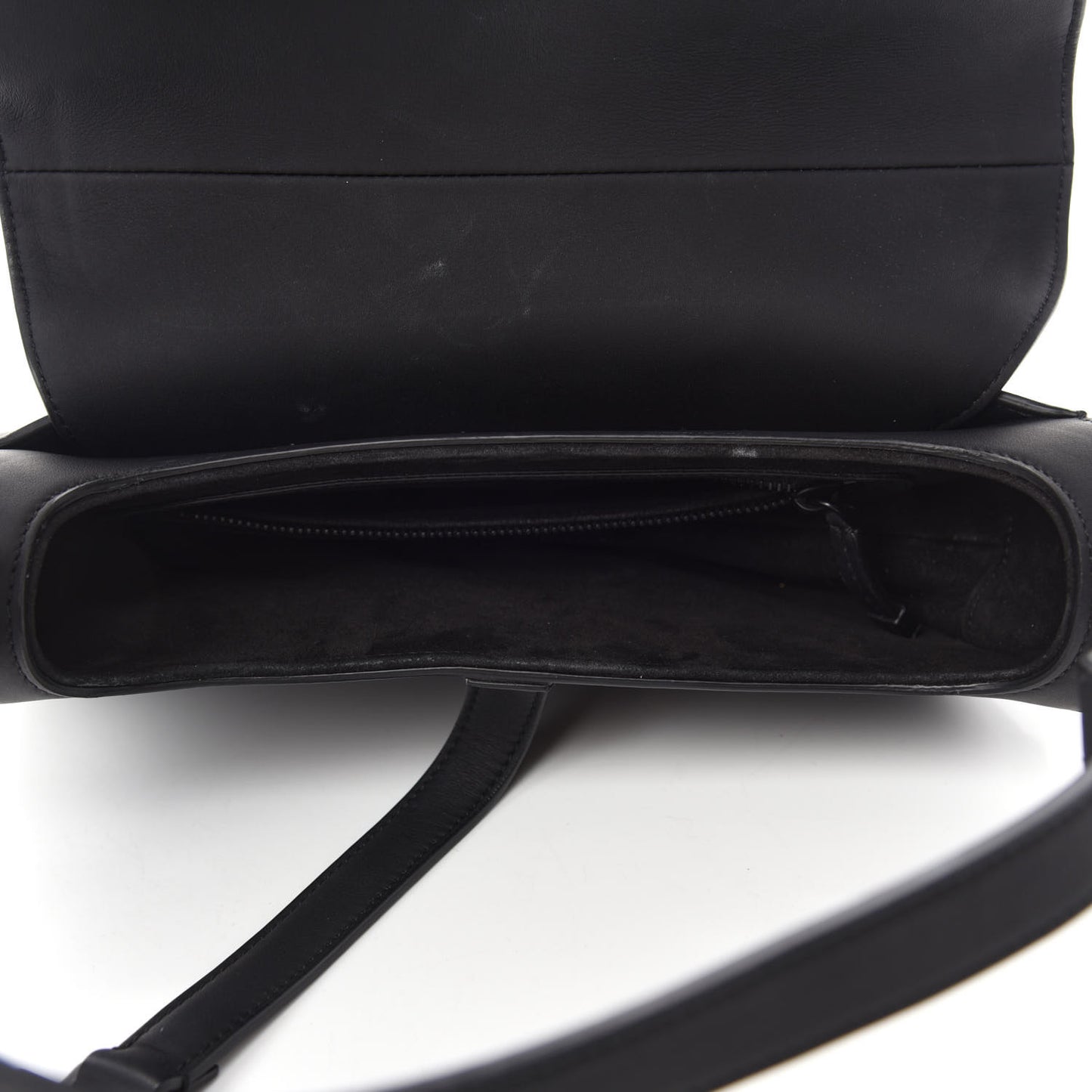 Ultra Matte Calfskin Saddle Bag Black