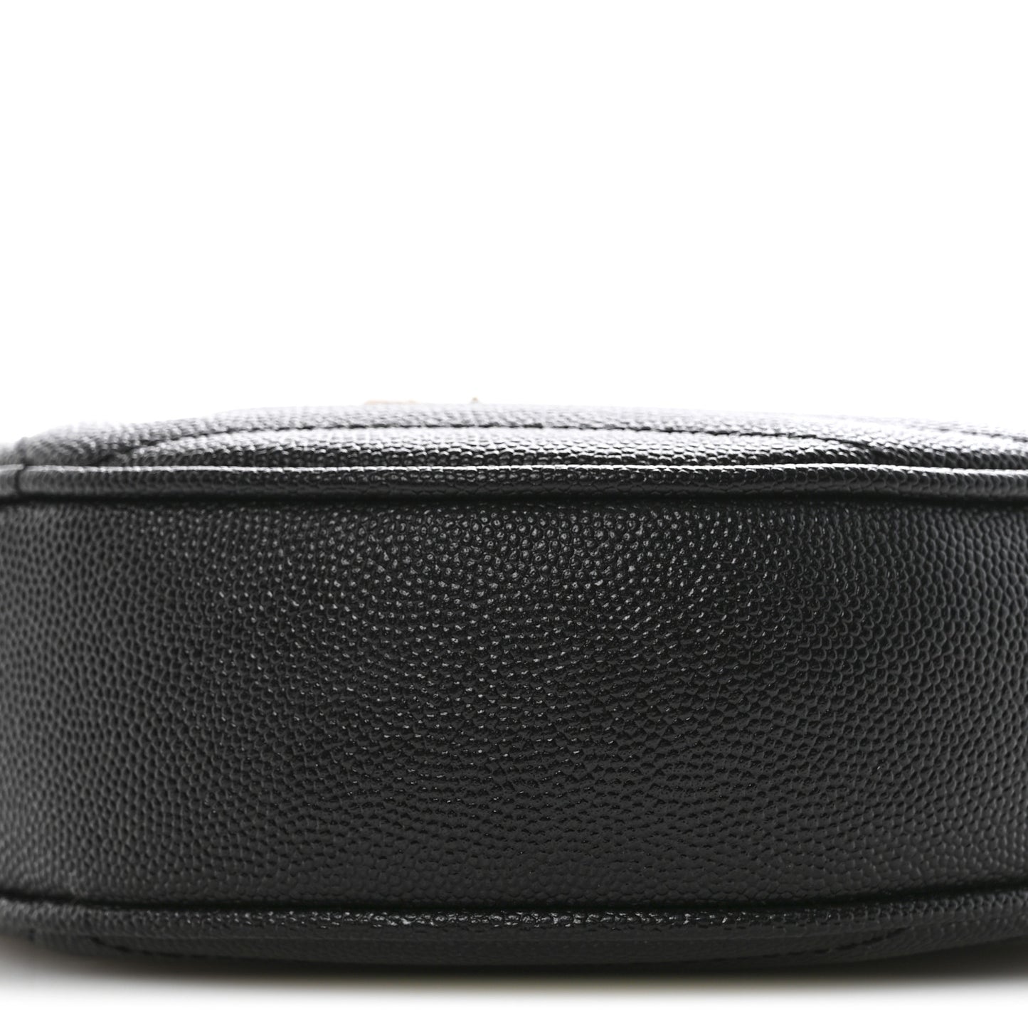 Grain De Poudre Matelasse Chevron Quilted Round Vinyle Camera Bag Black