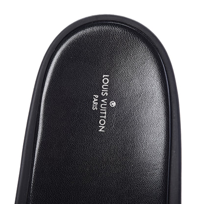 Louis Vuitton Metallic Calfskin Monogram Logo Sunbath Slide Sandals 38 7 of 9