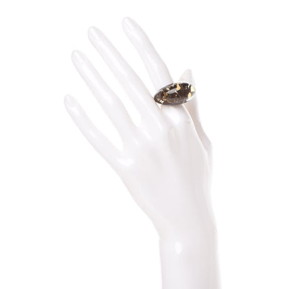 Louis Vuitton Resin Swarovski Crystal Inclusion Ring 7 Marron 3 of 5