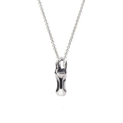 Hermes Sterling Silver PM Galop Pendant Necklace 4 of 9